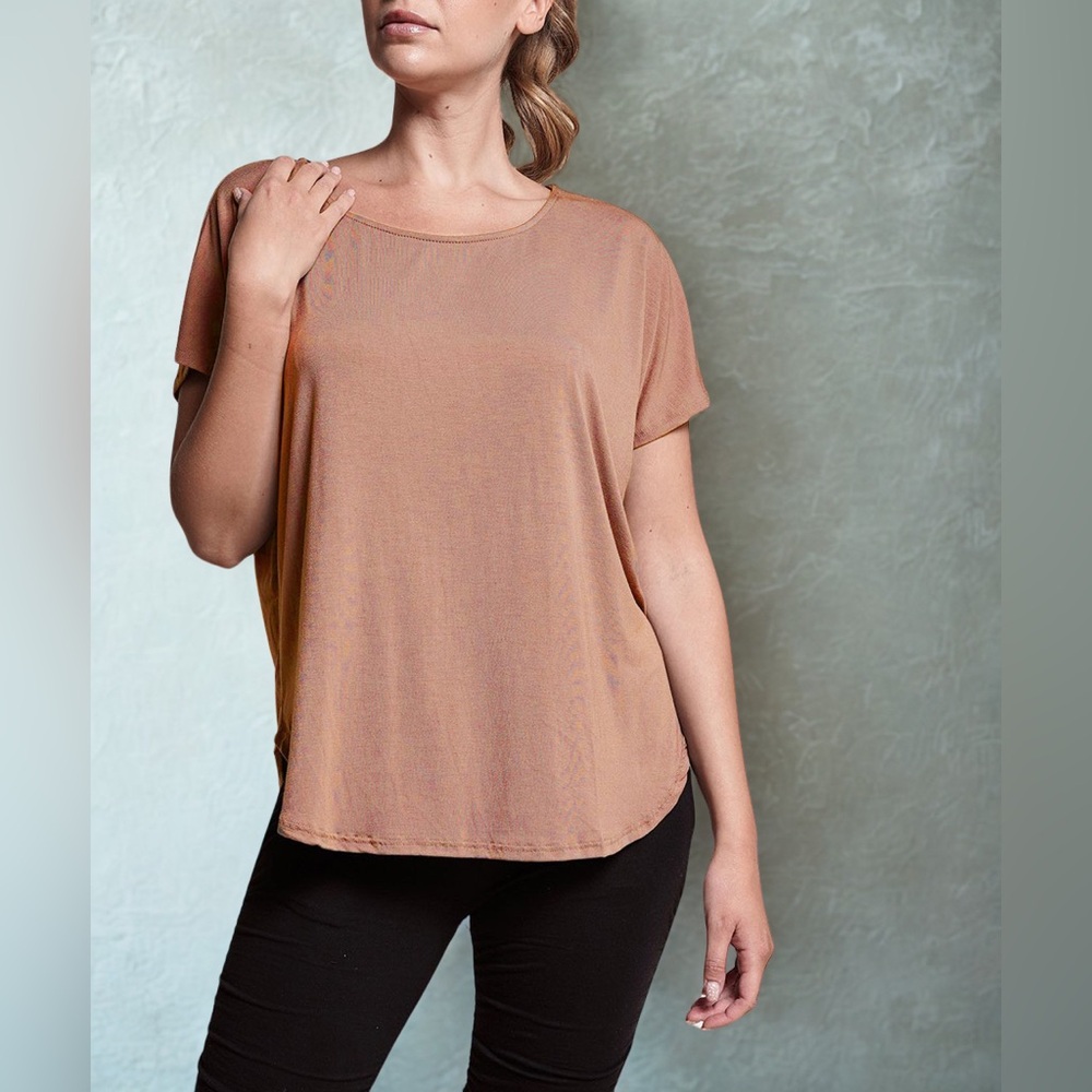 Tan - Bamboo Top - Dolman Sleeves Never worn